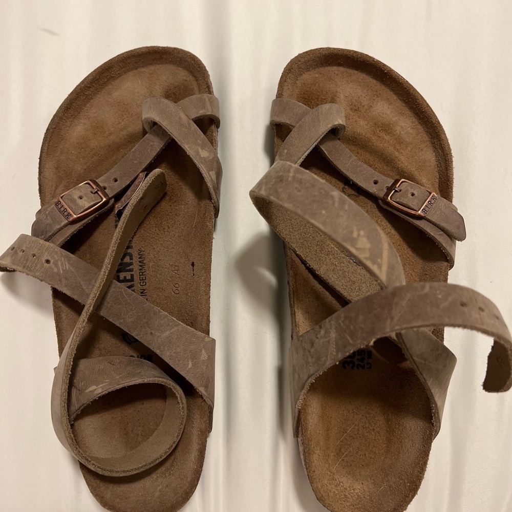 Birkenstock Yara Sandal Womens 38 Tobacco Brown